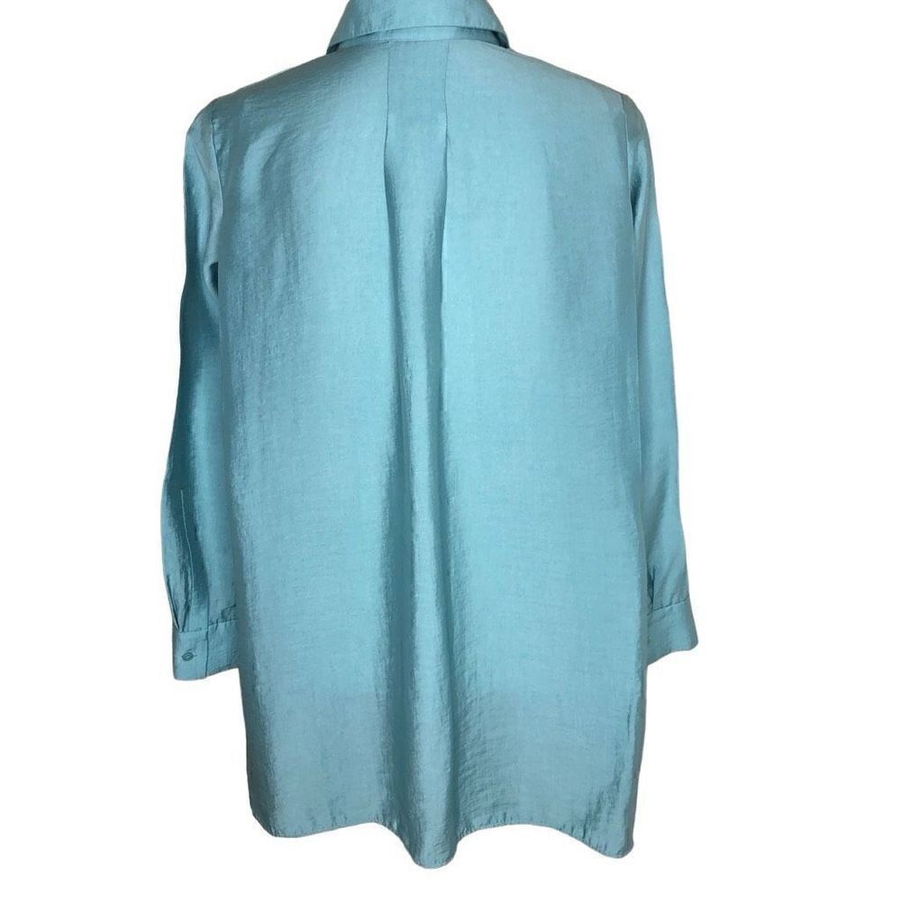 COS Aqua Oversized High Low Top Size 4 - Picture 3 of 13